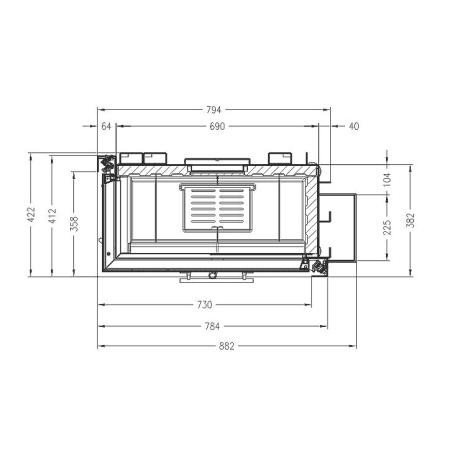 Топка SPARTHERM Varia AS-2Lh чёрный шамот Топка SPARTHERM Varia AS-2Lh чёрный шамот