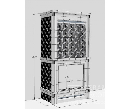 Камин Ceramica Сохо Графит