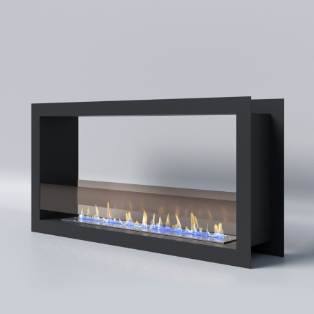 Биокамин "Русский огонь" Честер Сквозной встраиваемый