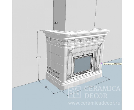Камин Ceramica Модерн Лагуна