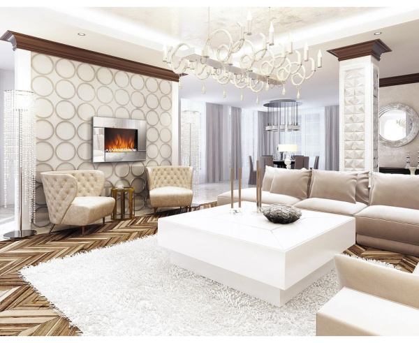 Камин Electrolux EFP/W-2000S (зеркальный серебристый оттенок) Камин Electrolux EFP/W-2000S (зеркальный серебристый оттенок)