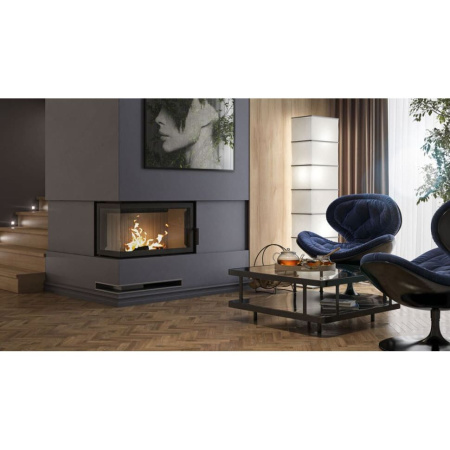 Топка DEFRO HOME IMPULS ME BL 10 кВт 770/450/380мм угловое стекло слева