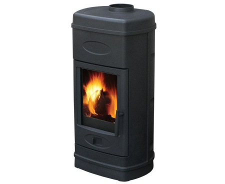 Печь Plamen AURORA, эмалированная, черная