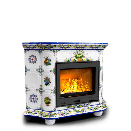 Печь камин КимрПечь Прованс Угловой Луг с топкой Ладья 600