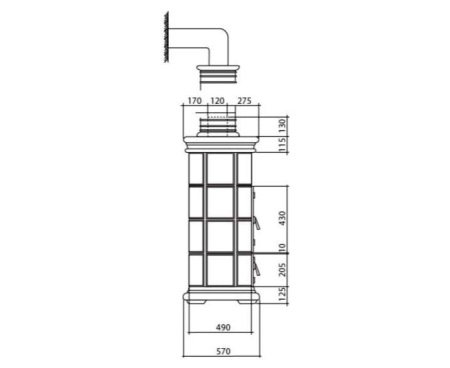 Печь-камин Sergio Leoni MARLENE MAXI, L7, с задней керамикой