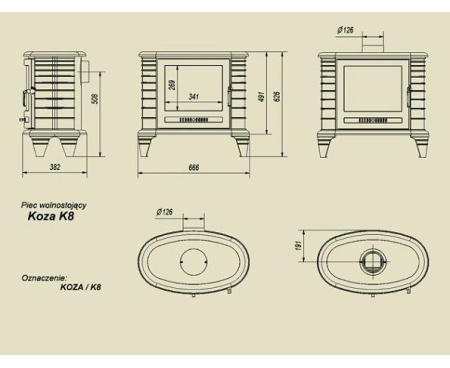 Печь Kratki Koza K8 турбина Печь Kratki Koza K8 турбина