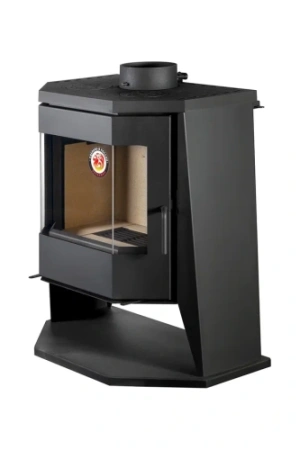 Печь ЭкоКамин Бавария ПАНОРАМА ПРИЗМА с плитой