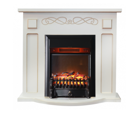 Камин InterFlame Aspen (Аспен) с FOBOS GLS BL бежевый с патиной