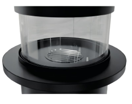 Камин дизайнерский островной AVES 36 Флоренция со стеклом