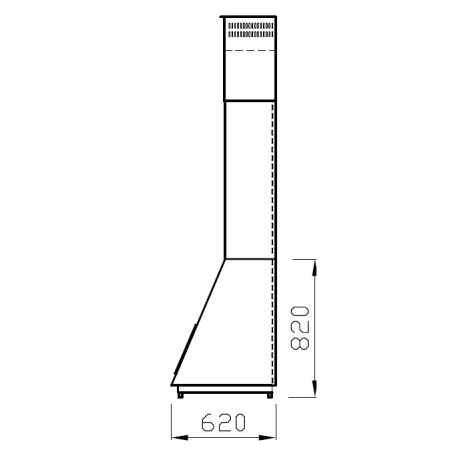 Камин Traforart MADRID FRONTAL наклонная труба влево чёрный