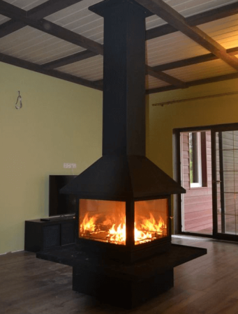 Камин островной CUBE