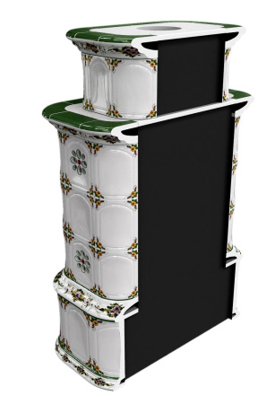 Печь камин КимрПечь Прованс с дровником Пристенный Двухъярусный Усадьба с топкой Ладья 600