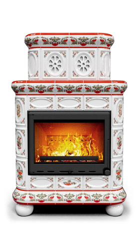 Печь камин КимрПечь Медальон Пристенный Двухъярусный Рябина