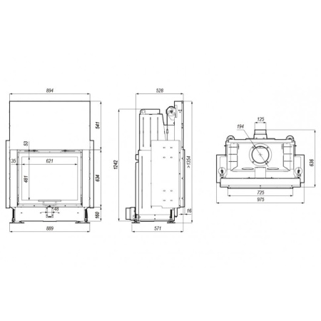 Топка DEFRO HOME PORTAL ME G 12 кВт 725/634мм гильотина