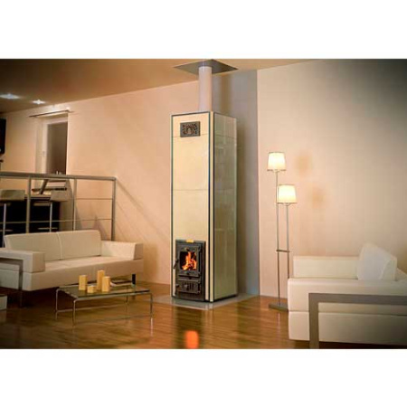 Печь КДМ Нижегородская в бежевом керамограните Печь КДМ Нижегородская в бежевом керамограните