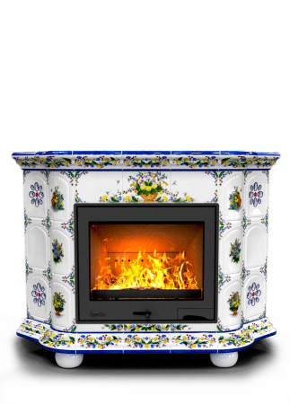 Печь камин КимрПечь Прованс Угловой Луг с топкой Ладья 600