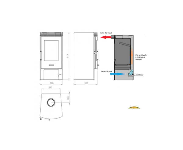 Печь-камин PANADERO Bergen