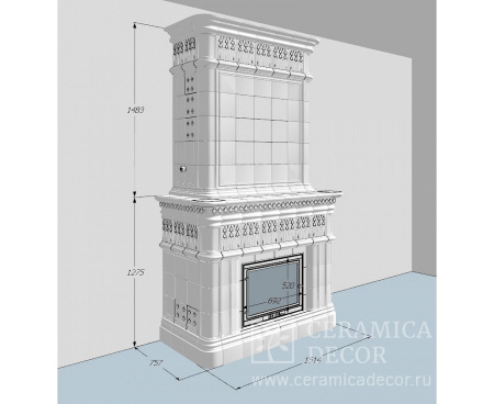 Камин Ceramica Тюльпан