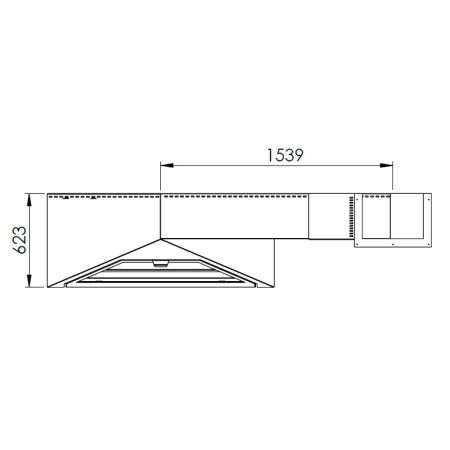 Камин Traforart MADRID FRONTAL наклонная труба вправо чёрный
