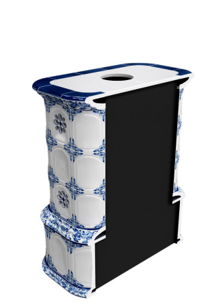 Печь камин КимрПечь Прованс с дровником Пристенный Дельфт с топкой Ладья 600