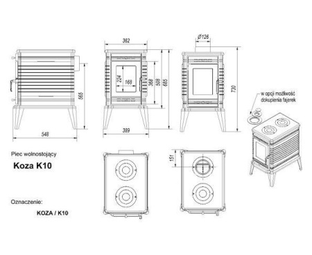 Печь Kratki Koza K10 термостат Печь Kratki Koza K10 термостат