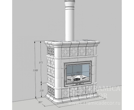 Камин Ceramica Элеганс. Палитра: Лесной туман