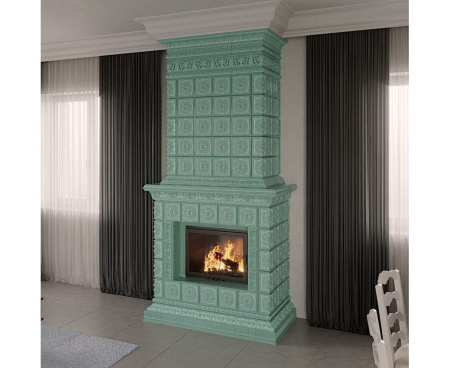 Камин Ceramica Дорф Бирюзовый