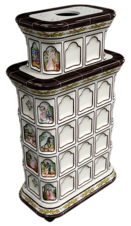 Печь камин КимрПечь Истра Центральный Двухъярусный Усадьба с топкой Ладья 600