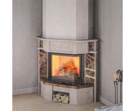 Камин Мета Женева 700 угловая с топкой Призма 700П