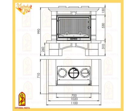 Камин Мета Лира 700 с топкой Промо 700 Камин Мета Лира 700 с топкой Промо 700