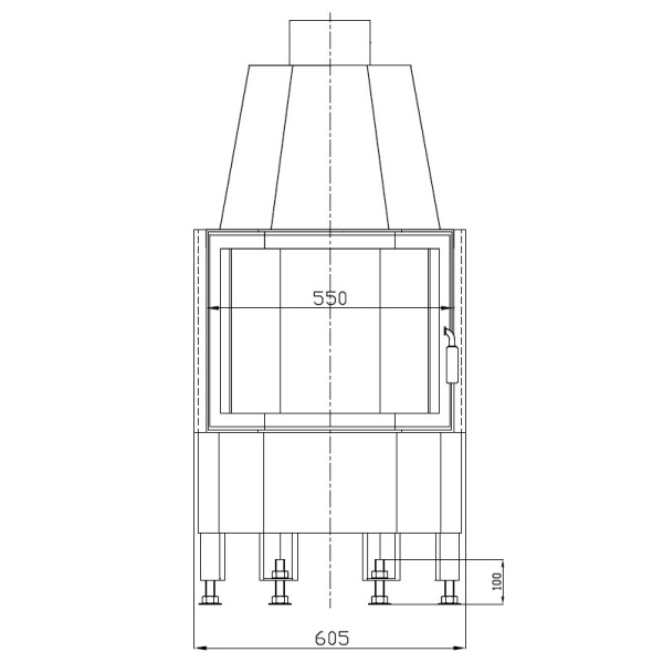 Топка Hark 800/45 RK, чёрная рамка