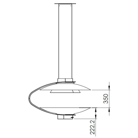 Камин Traforart Камин FANCY CENTRAL, подвесной, с декорирующим элементом, чёрный Камин Traforart Камин FANCY CENTRAL, подвесной, с декорирующим элементом, чёрный