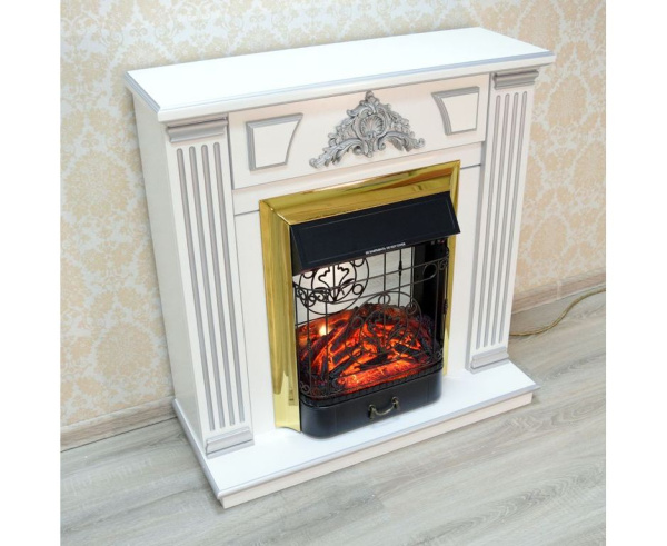 Камин ФАРРО 2Д (серебро) с Маджестик/Фобос