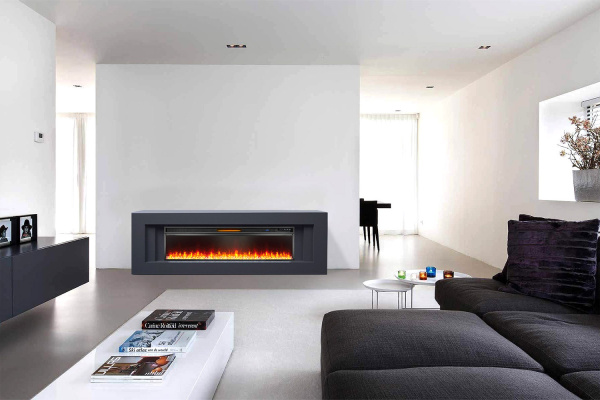 Каминокомплект Line 42 - Серый графит с очагом Vision 42 LOG LED