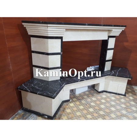 Камин Madeira Daniella Rosso дер. б. пристенный