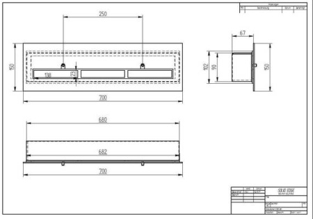 ПРЯМОУГОЛЬНЫЙ КОНТЕЙНЕР ZEFIRE 700 С КРЫШКОЙ ВНУТРИ