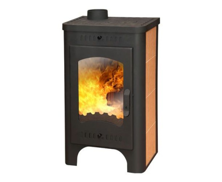 Печь ЭкоКамин Бавария Оптима с чугунной варочной плитой беж