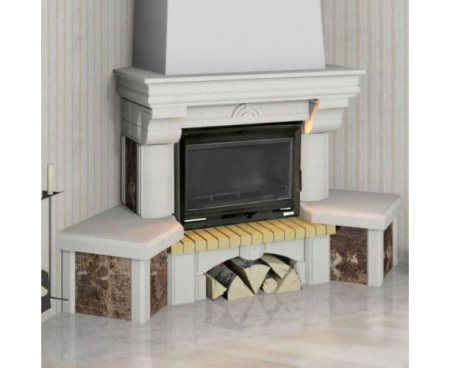 Камин Мета Элегия (имперадор) 700 угловой с топкой Аксиома