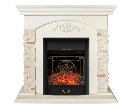 Камин RealFlame NEAPOLIS WT с Majestic Lux Black Камин RealFlame NEAPOLIS WT с Majestic Lux Black