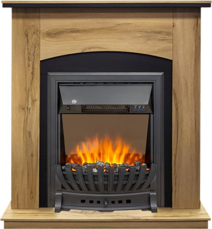 Каминокомплект Barcelona (Разборный) - Дуб галифакс с очагом Aspen Black