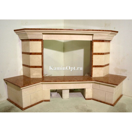 Камин Madeira Daniella Rosso дер. б. пристенный