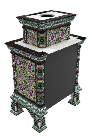 Печь камин КимрПечь Кострома Пристенный Двухъярусный Апрель