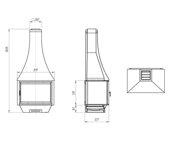 Камин Fireplace 16 подвесной