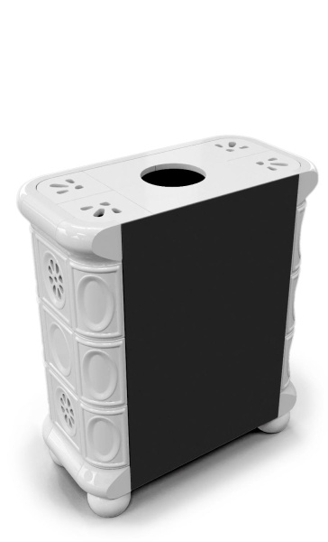 Печь камин КимрПечь Медальон Пристенный Белый