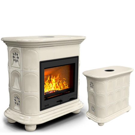 Печь камин КимрПечь Прованс Центральный Ваниль с топкой Ладья 600