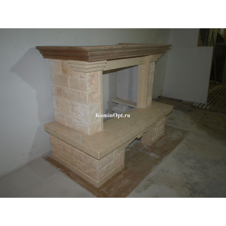 Камин Madeira Flora Rosso мрамор. б. угловой