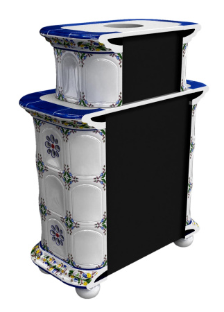 Печь камин КимрПечь Прованс Пристенный Двухъярусный Луг с топкой Ладья 600 Печь камин КимрПечь Прованс Пристенный Двухъярусный Луг с топкой Ладья 600