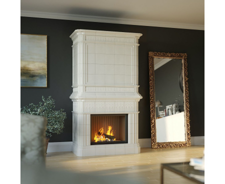 Камин Ceramica Тюльпан цвет Белый Антик