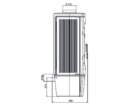 Печь Plamen GALA черная