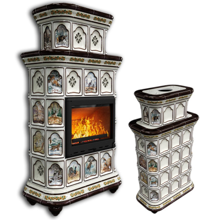 Печь-камин КимрПечъ Истра Центральный Двухъярусный - Звери